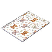 かわいい水彩画の森の動物のシームレス パターン  ノートブック (左側)