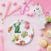 かわいい水彩画の水気が多い手描きのパターン ペーパープレート (パーティー)