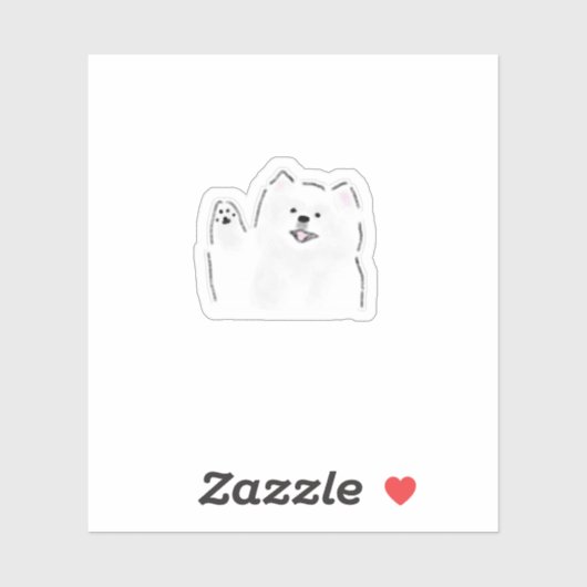 かわいい水彩画の犬のイラスト シール (シート)