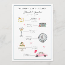かわいい水彩画の結婚式の日