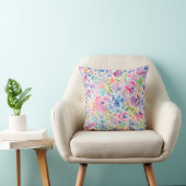 かわいい水彩画の花の背景 クッション (椅子)