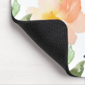 かわいい水彩画の花柄パターン マウスパッド (コーナー)