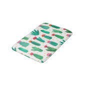 かわいい水彩画の花盛りのサボテンパターン バスマット (アングル)