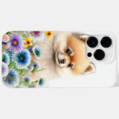かわいい水彩画の赤いポメラニアンの子犬 Case-Mate iPhoneケース (裏面 (横))