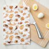 かわいい水彩画は図解入りの、写真付きのなパターンの後をつけます キッチンタオル (四つ折り)