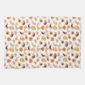 かわいい水彩画は図解入りの、写真付きのなパターンの後をつけます キッチンタオル (横)