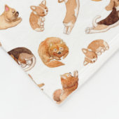 かわいい水彩画は図解入りの、写真付きのなパターンの後をつけます フリースブランケット (角)