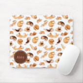 かわいい水彩画は図解入りの、写真付きのなパターンの後をつけます マウスパッド (マウス)