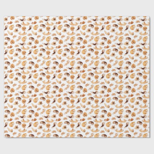 かわいい水彩画は図解入りの、写真付きのなパターンの後をつけます ラッピングペーパー (フラット)