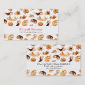 かわいい水彩画は図解入りの、写真付きのなパターンの後をつけます 名刺 (正面/裏面)