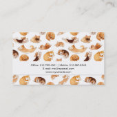 かわいい水彩画は図解入りの、写真付きのなパターンの後をつけます 名刺 (裏面)