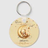 かわいい水彩眠るクマ月の赤ちゃんシャワー キーホルダー (裏面)