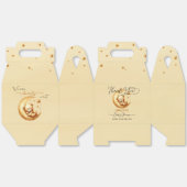 かわいい水彩眠るクマ月の赤ちゃんシャワー フェイバーボックス (見開き)