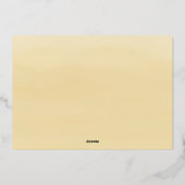 かわいい水彩眠るクマ月の赤ちゃんシャワー 箔招待状 (裏面)