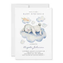 かわいい水彩眠るベビーうさぎベビー散水