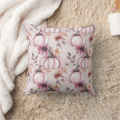 かわいい水彩秋かぼちゃ模様 クッション (ブランケット)