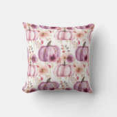 かわいい水彩秋かぼちゃ模様 クッション (正面)