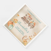 かわいい水彩秋の列車の赤ちゃんシャワー (コーナー)