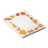 かわいい水彩秋離れの水色パーソナライズされた ノートパッド (アングル)