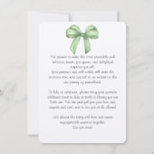 かわいい水彩緑の弓の誘い セーブザデート (裏面)