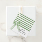 かわいい水彩緑の弓ベビーシャワー フェイバータグ (インサイチュ)