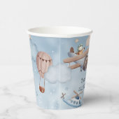 かわいい水彩航空ボーイ誕生日 紙コップ (右)