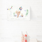 かわいい水彩色のアクソロトル誕生日パーティーへようこそ 横断幕 (インサイチュ)