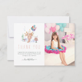 かわいい水彩色のアクソロトル　ありがとう　写真 サンキューカード