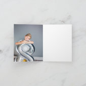 かわいい水彩色のアクソロトル　ありがとう　写真 サンキューカード (内部)