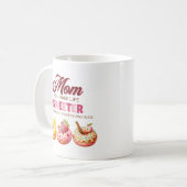 かわいい水彩色のドーナツ母さん人生をより甘くする コーヒーマグカップ (正面左)