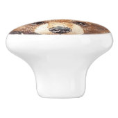 かわいい水彩色の森の動物クマのベビー部屋セット セラミックノブ (側面)