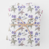 かわいい水彩花フローラガーデンギフトパーティー ラッピングペーパーシート (インサイチュ)