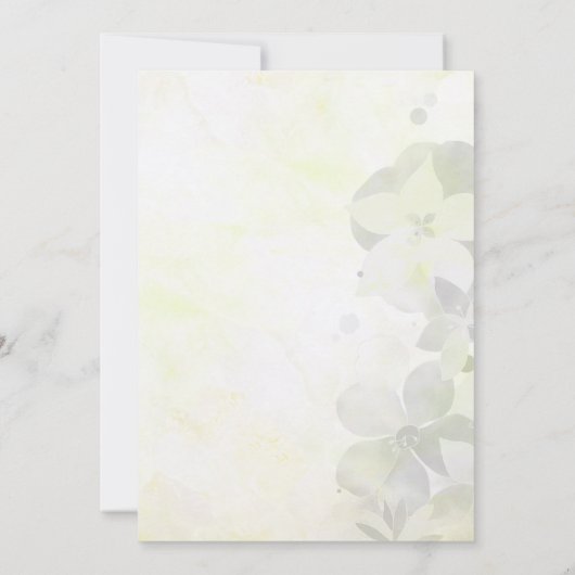 かわいい水彩花リタイアパーティー 招待状 (裏面)