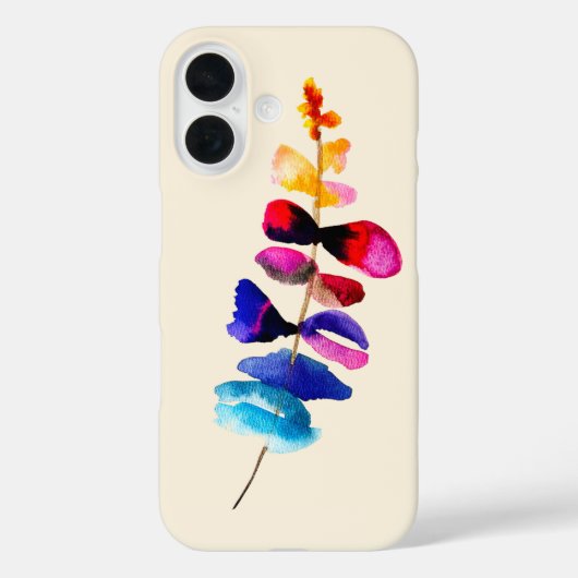 かわいい水彩花柄デザイン Case-Mate iPhoneケース (裏面)