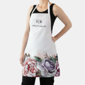 かわいい水彩花調理師シェフベイカー エプロン (インサイチュ)