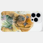 かわいい水彩茶色のマスチフ子犬 Case-Mate iPhoneケース (裏面 (横))