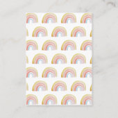 かわいい水彩虹の赤ちゃんシャワーブックリクエスト エンクロージャーカード (裏面)