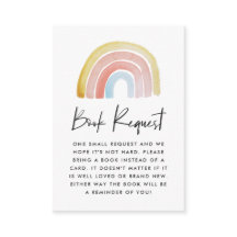 かわいい水彩虹の赤ちゃんシャワーブックリクエスト