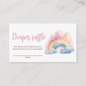 かわいい水彩虹の赤ちゃんシャワー エンクロージャーカード (正面)