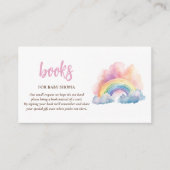 かわいい水彩虹の赤ちゃんシャワー エンクロージャーカード (正面)