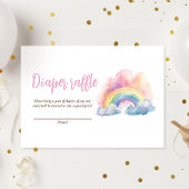 かわいい水彩虹の赤ちゃんシャワー エンクロージャーカード