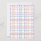 かわいい水彩虹の赤男女兼用ちゃんシャワー 招待状 (裏面)