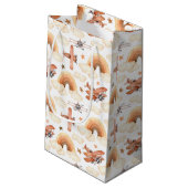 かわいい水彩虹の飛行機のパターン スモールペーパーバッグ (裏面アングル)