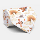 かわいい水彩虹の飛行機のパターン ネクタイ (ロール)