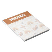 かわいい水彩虹の飛行機のパターン ノートパッド (アングル)