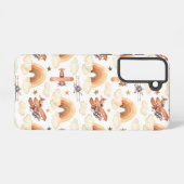 かわいい水彩虹の飛行機のパターン SAMSUNG GALAXYケース (裏面横)