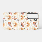 かわいい水彩虹の飛行機のパターン SAMSUNG GALAXYケース (裏面横)