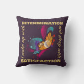 かわいい水彩蝶のモチベーション クッション (裏面)