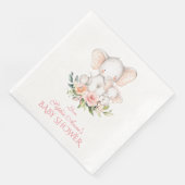 かわいい水彩象の女の子ベビーシャワー (コーナー)