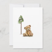 かわいい水彩象の赤ちゃんシャワー 招待状 (裏面)